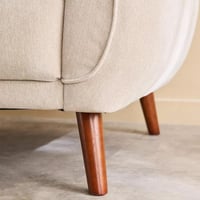 كنبة بيليسا 3 مقاعد قماش شانيل ناعم لون بيج بارجل...