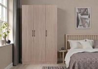 دولاب ملابس لوتشيلا خشب بني 3 باب و 4 رفوف 120×55×...