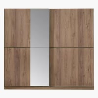 خزانة ملابس بباب انزلاقي و2 درج ومرآة من جينوفا