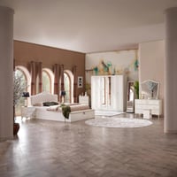 طقم غرفة نوم كينج 6 قطع من إليزابيث - 180x200 سم