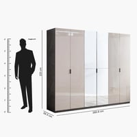 دولاب ملابس كارتر 6 أبواب بلمعان عالي مع درجين ومر...