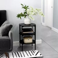 طاولة جانبية طبقتين مع رف من ألواح ليفية متوسطة ال...