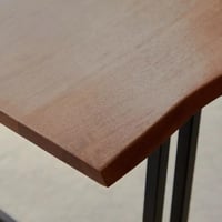 طقم طاولة سفرة لـ6 مقاعد من الخشب الصلب و قاعدة مع...