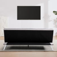 كنبة سرير قماش ثلاث مقاعد لون رمادي من روبي