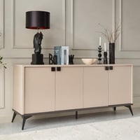 خزانه بوفيه جانبية لوكسمبورغ 4 ابواب لون بيج فاتح...