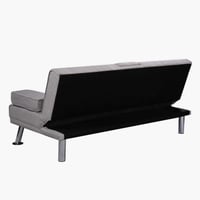 كنبة سرير قماش 3 مقاعد مع حاملي أكواب من ليندا