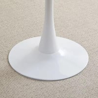 طقم طاولة سفرة مستديرة حجر ملبد بقاعدة معدن ابيض م...