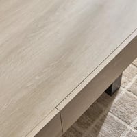 طاولة قهوة رافينا بسطح خشبي متين 2 درج للتخزين بأر...