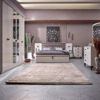 طقم غرفة نوم كينج 6 قطع من سوهو - 180x200 سم