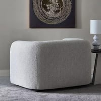 كنبة مفردة قماش بمساند ذراعين من بارسيلو لون رمادي