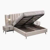 طقم غرفة نوم كينج 6 قطع بسرير هيدروليك من كونراد -...