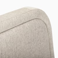 سرير كلاود منجد بالكامل قماش مخمل لون رمادي