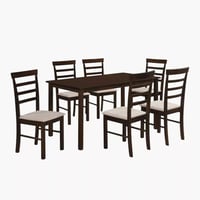 طقم سفرة 6 مقاعد لون بني من نمارق – تصميم يعكس فخا...