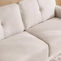 كنبة بورتوفينو 3 مقاعد قماش لون بيج بارجل بلاستيك...