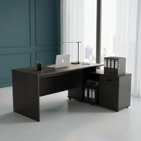 مكتب هاندا خشب بتصميم عملي - لون رمادي غامق