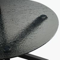 طاولة قهوة تيرڤيسّا مستديرة زجاج بارزة الملمس بقاع...