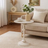 طاولة الجانبية رافيونا المعدنية الدائرية باللون ال...