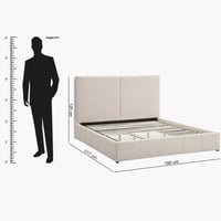 طقم غرفة نوم كينج 5 قطع منجدة من بيريل - 180x200 س...