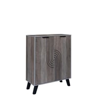 خزانة أحذية بابين خشب ماليزي اللون بني مقاس 75X94x...