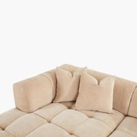 كنبة لوتشيا ركنية يسار قماش مقسمة بـ4 مقاعد مع 4 و...