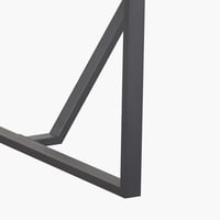 طقم طاولة سفرة كبيرة خشب هندسي بني مع 6 كراسي قماش...