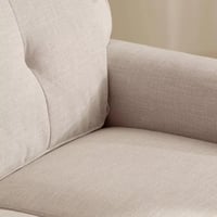 كنبة بورتوفينو 3 مقاعد قماش لون بيج بارجل بلاستيك...