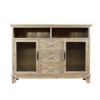 دولاب خشبي بتصميم ريفي أنيق مزود بثلاثة أدراج وأبو...