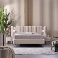 طقم غرفة نوم كينج 6 قطع بسرير هيدروليك من كونراد -...