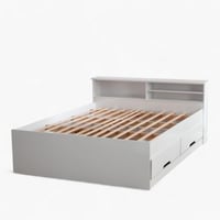سرير كوين مع وحدة تخزين من لوندرينا - 160×200 سم