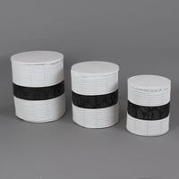 طقم طاولات نيرالا خزف و سطح خشبي لون أبيض و أسود -...