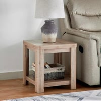 طاولة جانبية برف للتخزين خشب هندسي - من إلفيرا