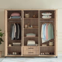 دولاب ملابس بلفورت خشب 6 أبواب بدرجين ومرايا وقفل...
