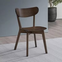 طقم طاولة سفرة مربعة خشب مطّاط بمقعدين بني- من كار...