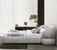 سرير كارمن منجد بقماش شانيل بيج فاخر