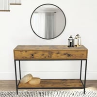 كونسول ألفريد خشب بقواعد معدن باللون بني خشبي مقاس...