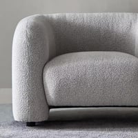 كنبة مفردة قماش بمساند ذراعين من بارسيلو لون رمادي