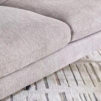 كنبة أردورا بمقعدين قماش لون رمادي بارجل معدن اسود