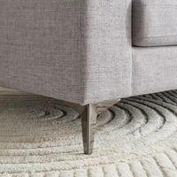 كنبة فيوريلا 3 مقاعد قماش كتان لون رمادي بارجل معد...