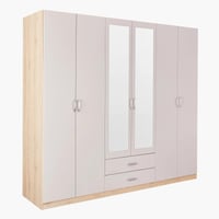 دولاب ملابس لازيو 6 أبواب مع أدراج و مرايا مقاس 24...