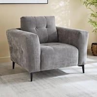 كنبة مفردة كورفيسّا بمساند ذراعين قماش لون رمادي ب...