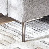 كنبة أورِيليا مقعدين قماش بوليستر لون رمادي بارجل...