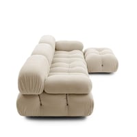 كنبة زاوية مودرن توغو على شكل حرف L قماش شانيل لون...