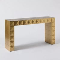 طاولة كونسول كورڤيانا بطلاء نحاس خشب صناعي