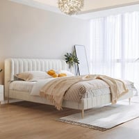 سرير فندقي فاخر بتصميم مخملي ناعم من نورايا