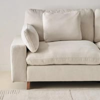 كنبة قماش 3 مقاعد مع وسادتين للخصر ووسادتين للرأس...