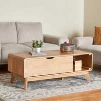 طقم طاولة قهوة أرفانيا وطاولتان جانبيّتان بدرج من...