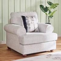 كنبة مفردة سيرلينا بمساند ذراعين مع وسادة منقوشة ق...