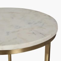 طقم طاولات متداخلة من 3 قطع بسطح من الرخام الأصلي...