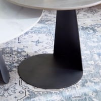 طقم 2 طاولة قهوة مارالينا سطح من الحجر الملبد ابيض...