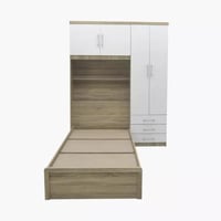 سرير فردي بخزانة حائط من فينتورا - 90x200 سم